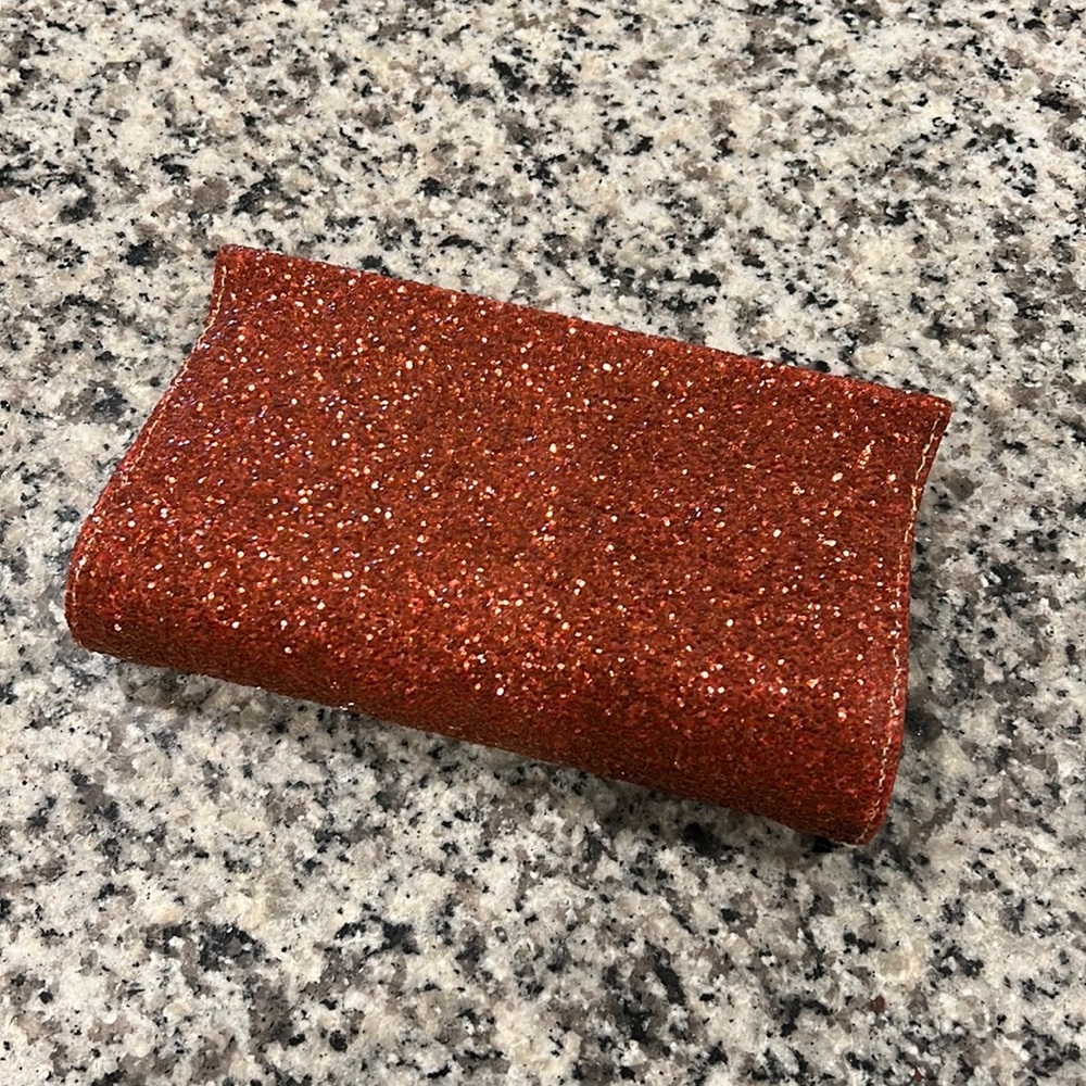 Vintage Copper|Orange Glitter Clutch